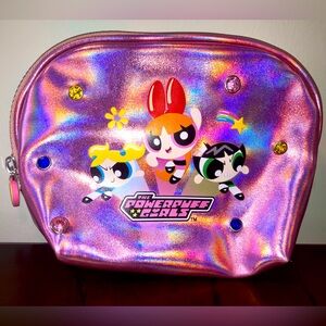 Y2K Powerpuff Girls Holographic Zipper Pouch, Approx. 8 Inches Across